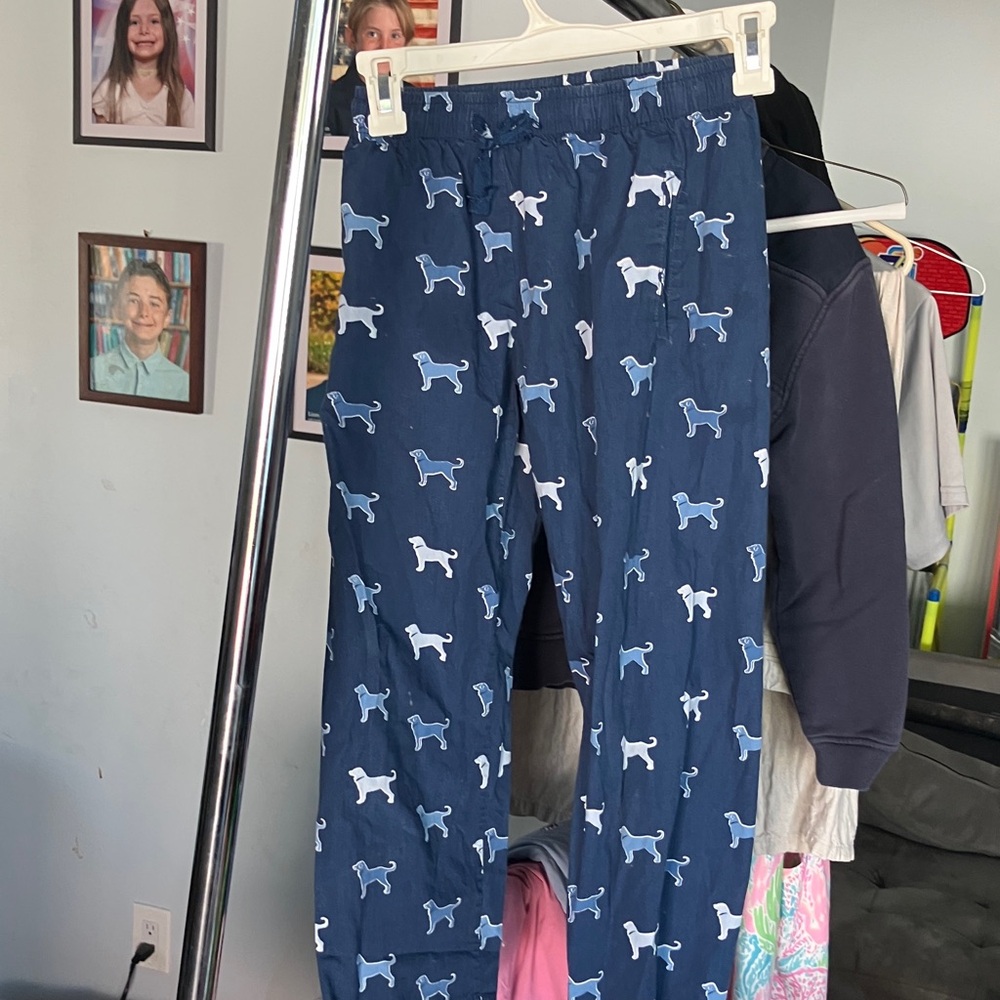 The Black Dog Navy Pajama Bottoms with Dog Print